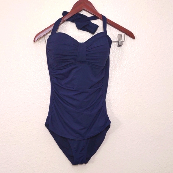 Tommy Bahama Other - SLIGHTLY USED TOMMY BAHAMA HALTER ONE PIECE SWIMSUIT SIZE 10 SLIMMING RUCHED